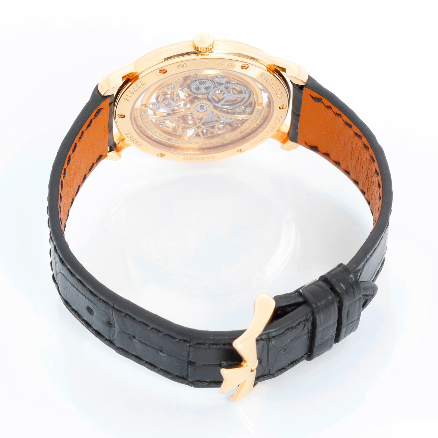 Vacheron Constantin Malte Skeleton Yellow Gold Watch For Sale 1
