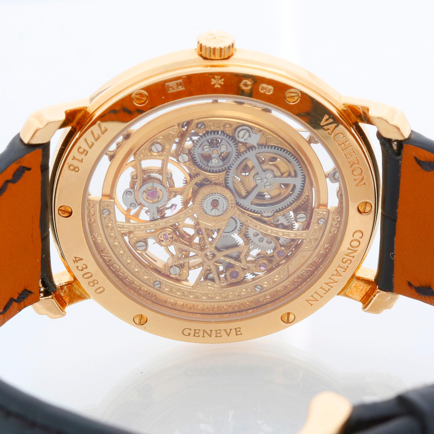 Vacheron Constantin Malte Skeleton Yellow Gold Watch For Sale 2