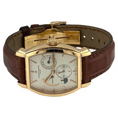Vintage Vacheron Constantin Malte Tonneau Dual Time Rose Gold