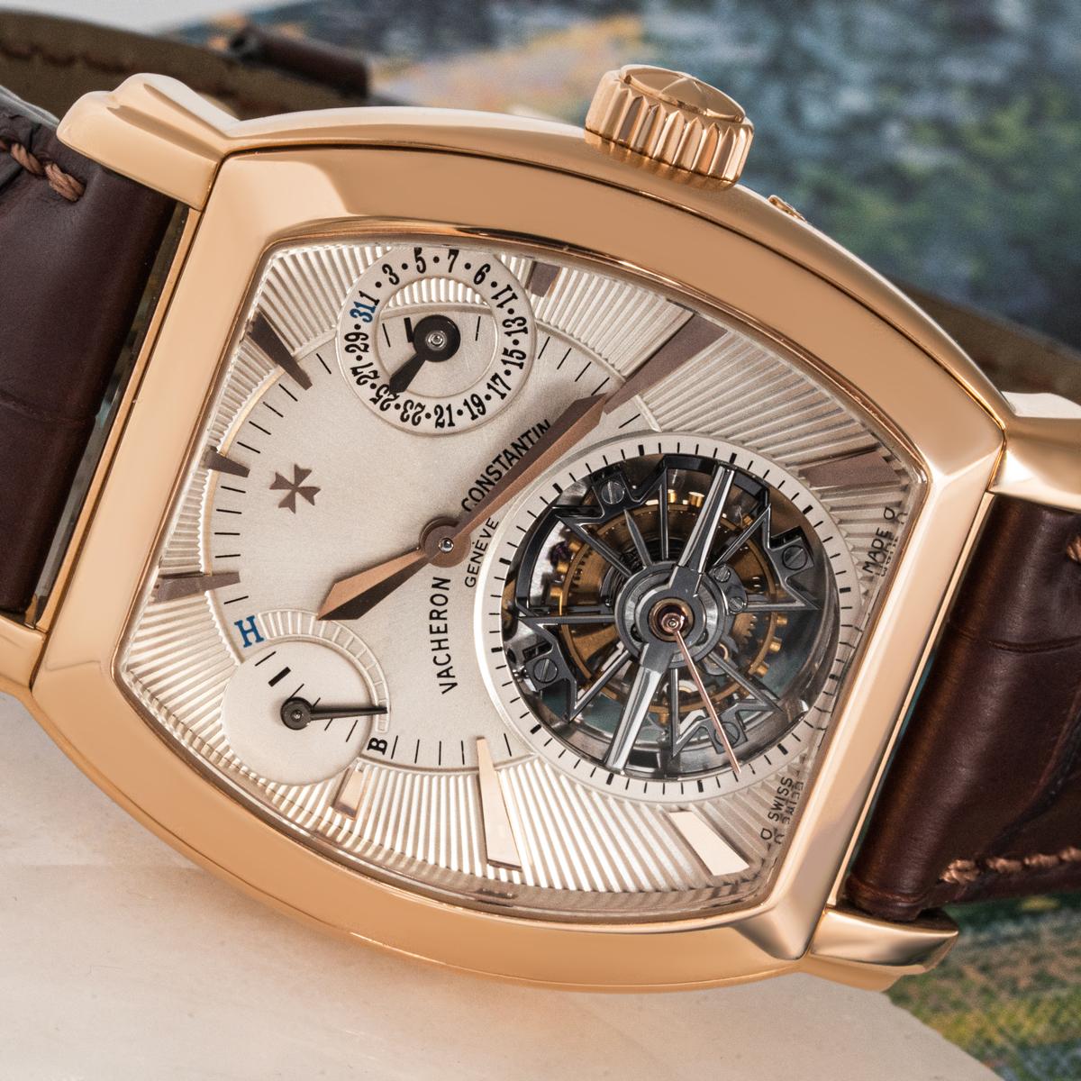 A 36mm Vacheron Constantin Malte Tonneau Tourbillon crafted in rose gold. Featuring a stunning silver dial with a date display, a power reserve indicator, a tourbillion and a rose gold bezel. Fitted with a sapphire glass, a self-winding automatic