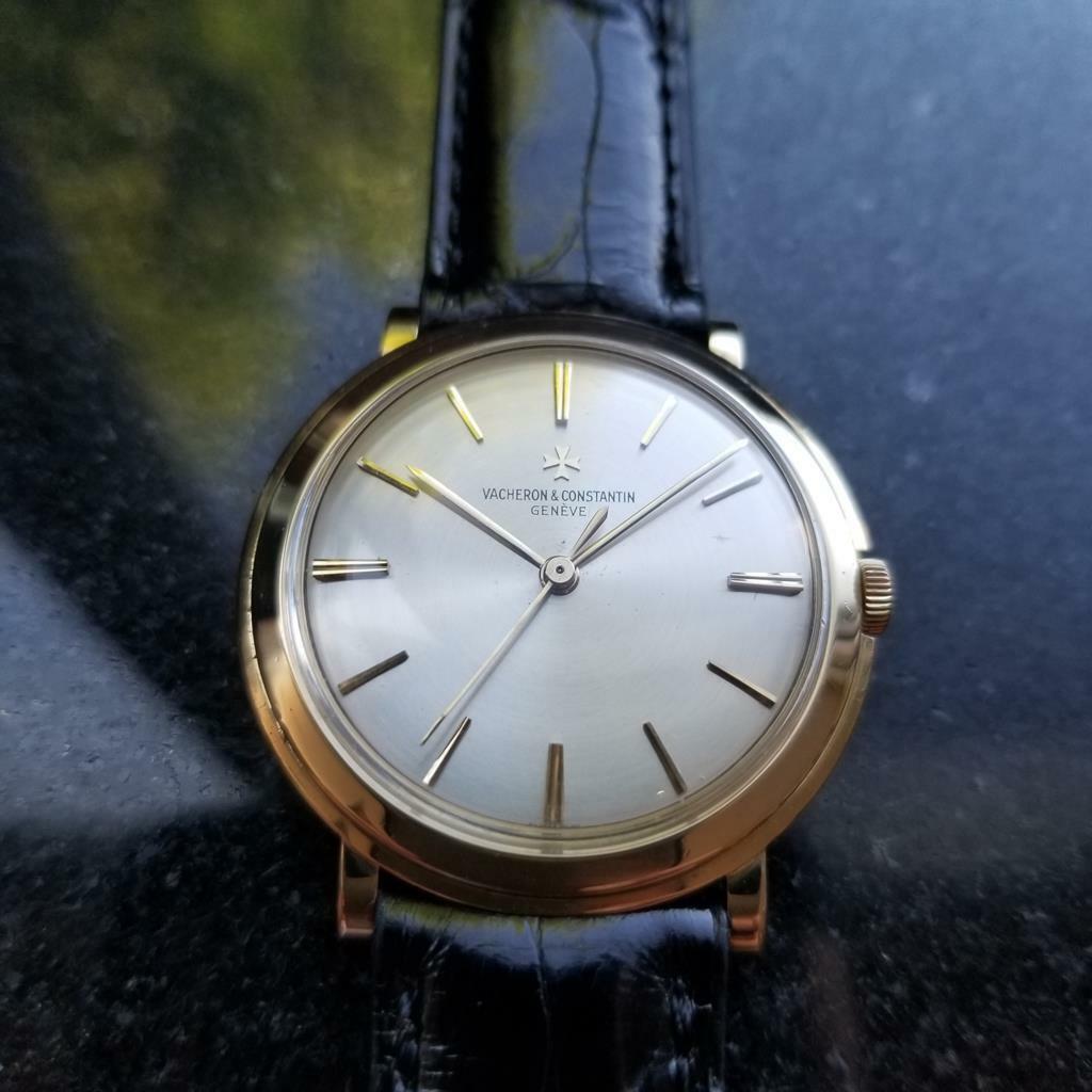 Retro VACHERON & CONSTANTIN Men's 18K Gold 4986 Hand-Wind Dress Watch c.1950s LV599