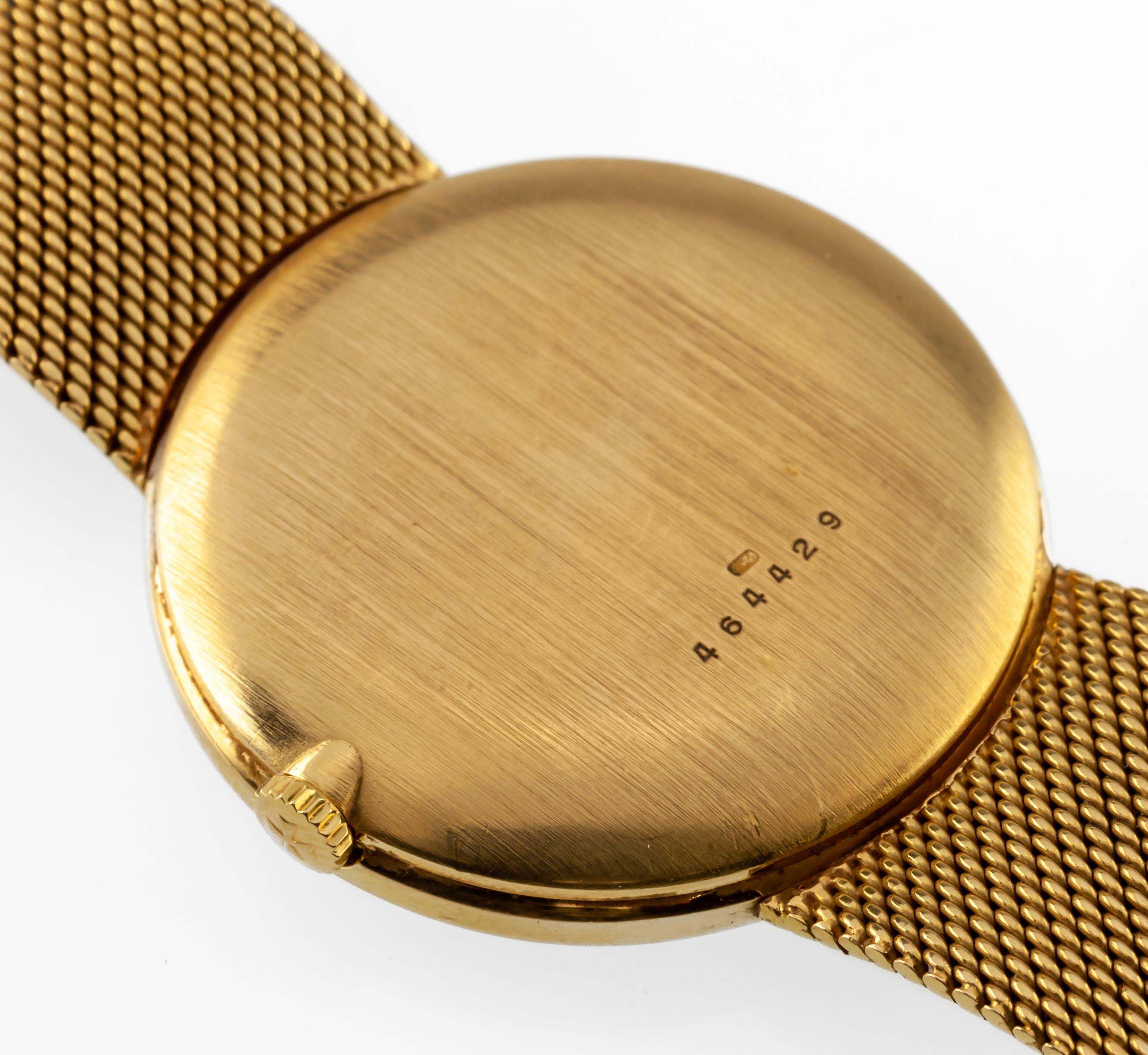 Vacheron Constantin Montre mécanique pour homme en or 18 carats avec bracelet en maille original en vente 1