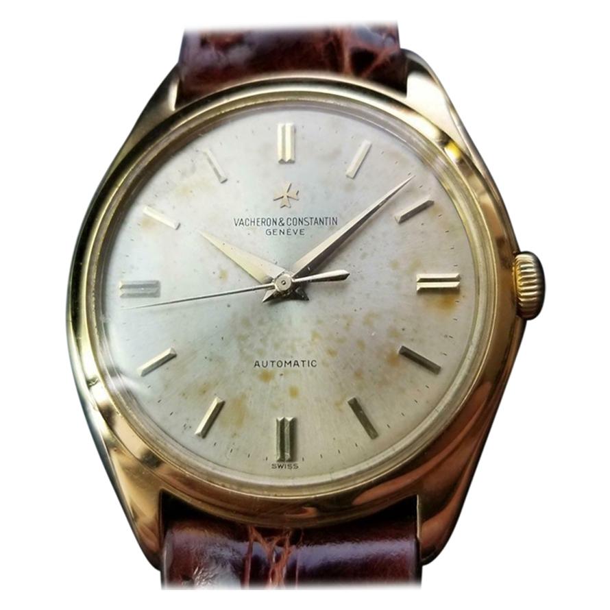 Vacheron Constantin Men's 18k Solid Gold Geneve Dress Watch, c.1950s Swiss LV900