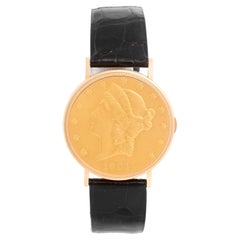 Vintage Vacheron Constantin Métiers d'Arts Openwork $20 Gold Coin Watch