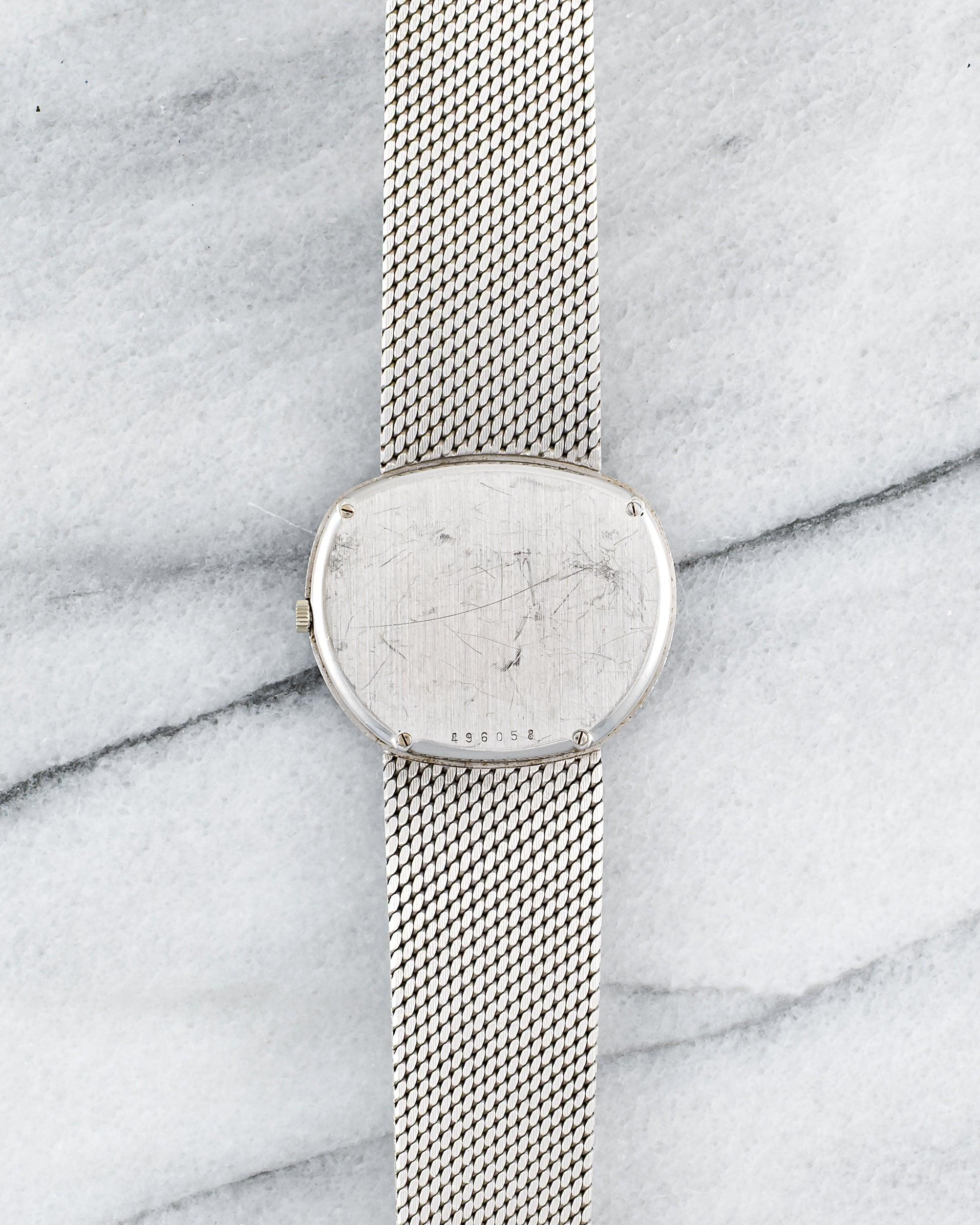 Reloj Vacheron Constantin de oro blanco de 18 quilates con esfera de ópalo, años 70 en Bueno estado para la venta en New York, NY