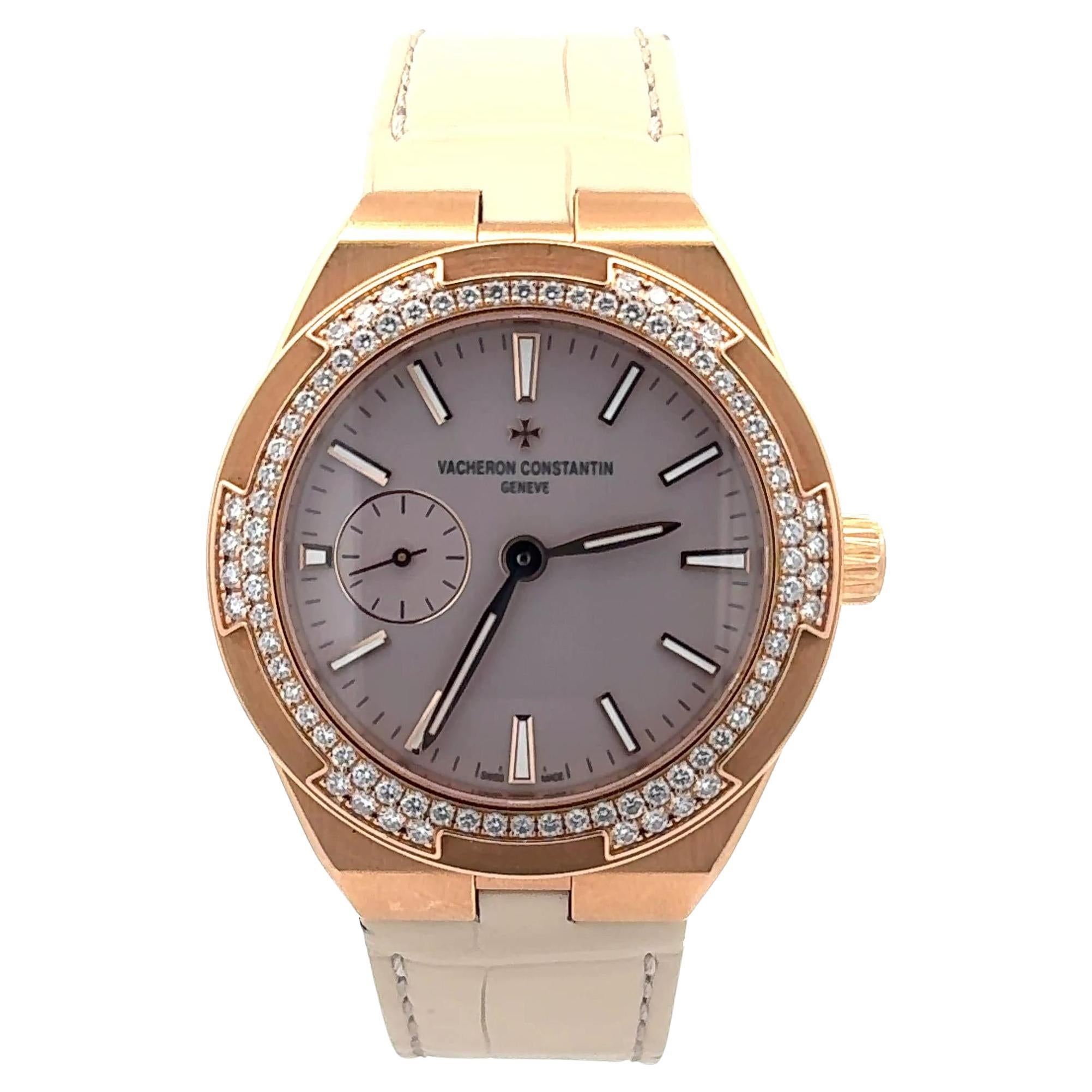 Vacheron Constantin Montre Overseas 2305V 37mm Lunette diamant en or rose 18k