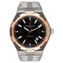 Used Vacheron Constantin Overseas 47040 18K Rose Gold Bezel Mens Watch