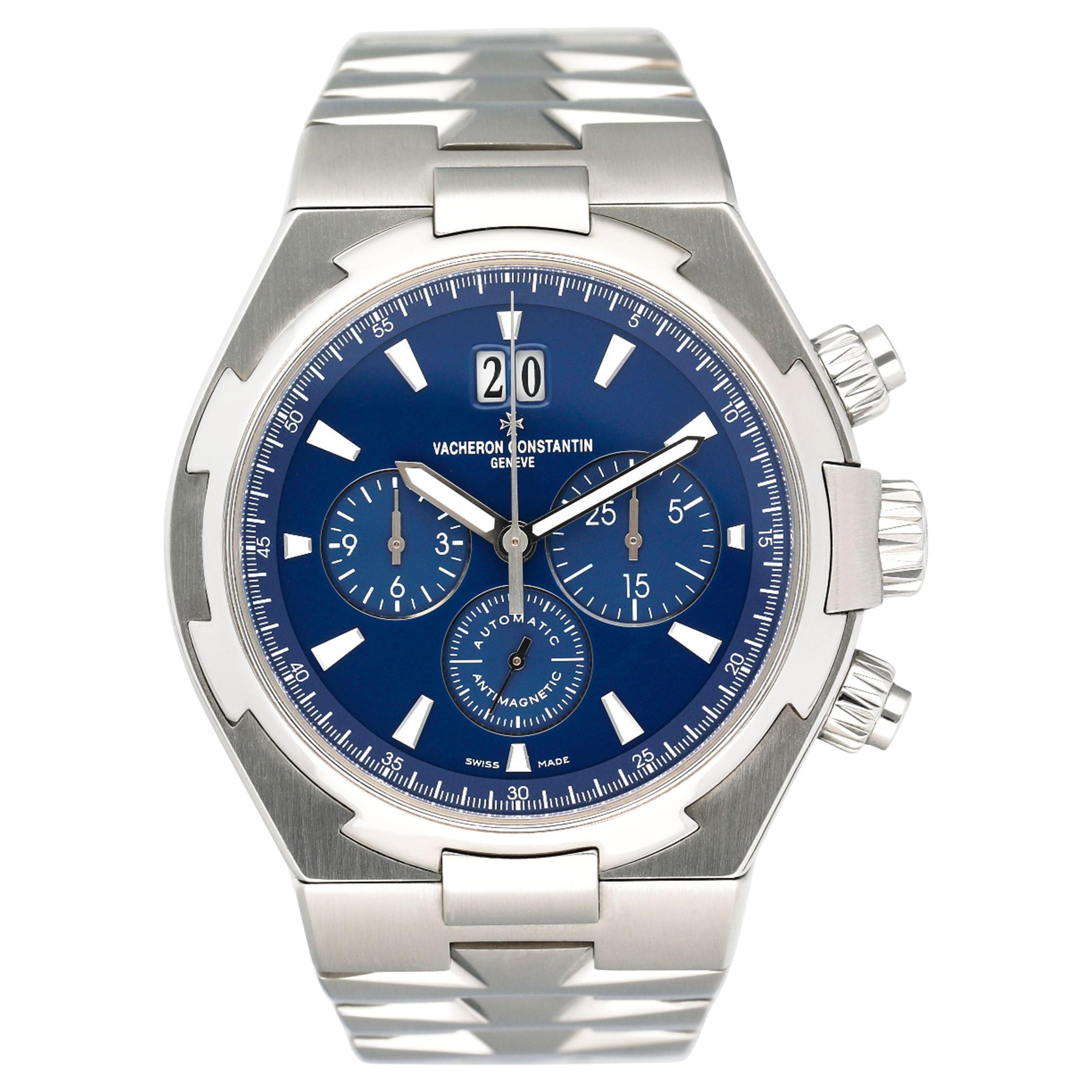 Vacheron Constantin Overseas 49150 Quadrante Blu Orologio Uomo Scatola Documenti