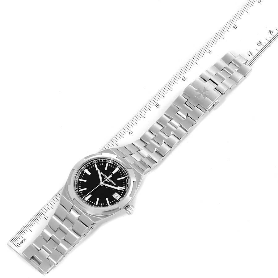 Vacheron Constantin Overseas Black Dial Steel Mens Watch 4500V Box Papers For Sale 1