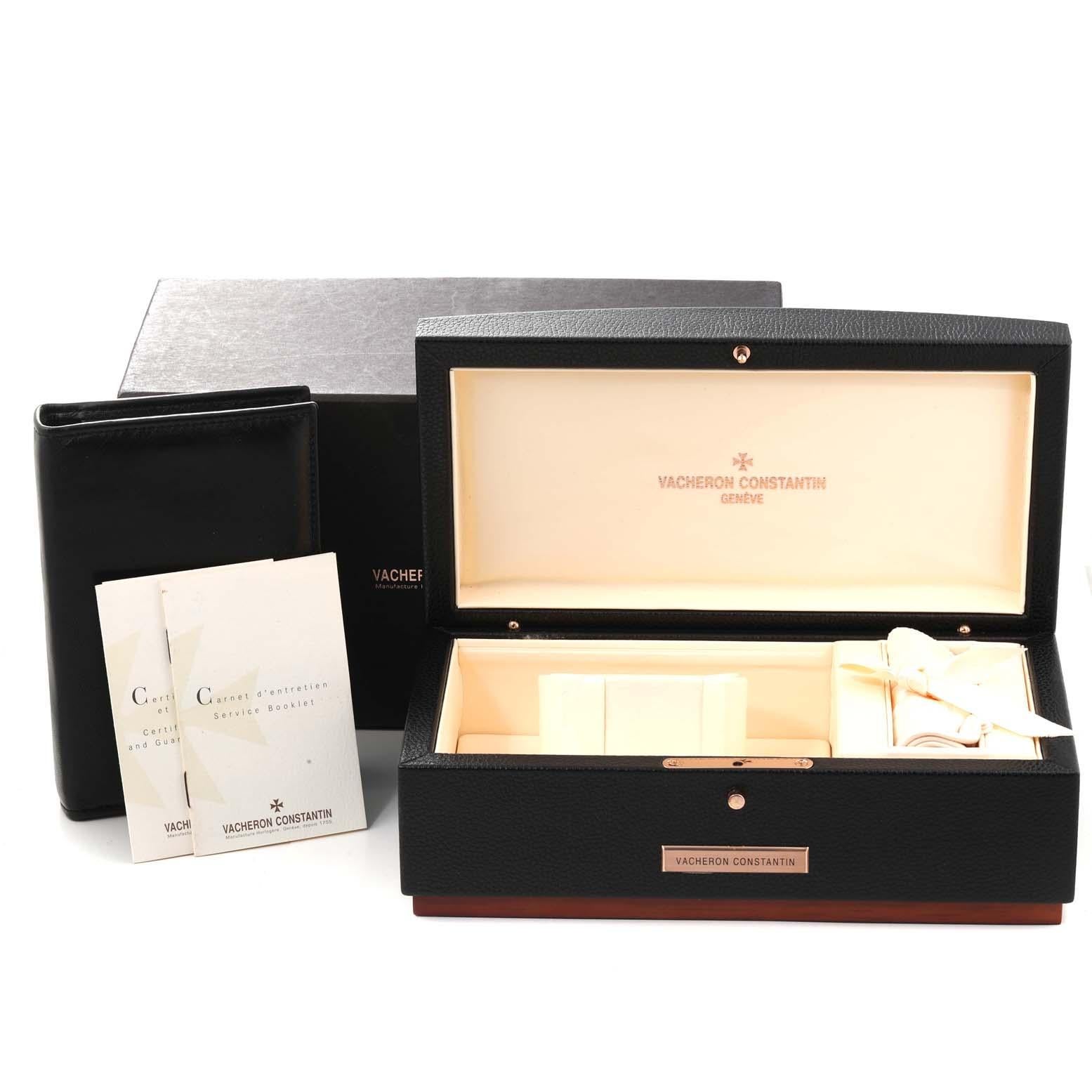 Vacheron Constantin Overseas Black Dial Steel Mens Watch 47040 Box Papers 5