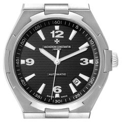 Vacheron Constantin Overseas Black Dial Steel Mens Watch 47040