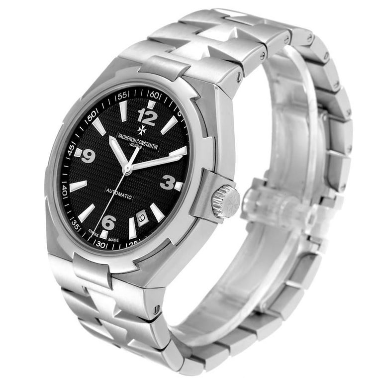 Vacheron Constantin Overseas Black Dial Steel Mens Watch 47040 Papers ...