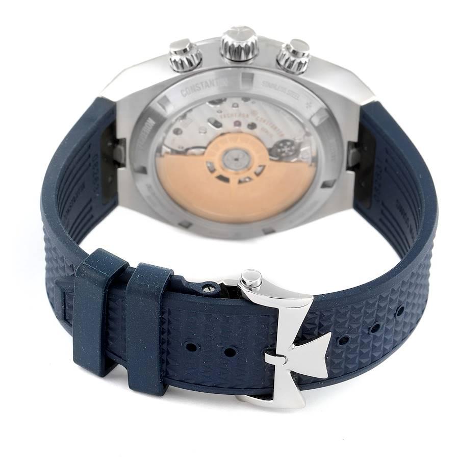 Men's Vacheron Constantin Overseas Blue Dial Chronograph Mens Watch 5500V Papers For Sale