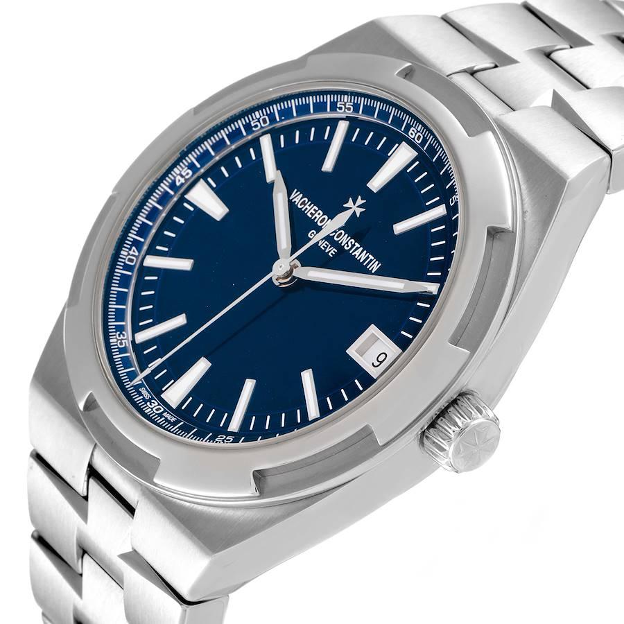 Vacheron Constantin Overseas Blaues Zifferblatt Stahl-Herrenuhr 4500V Box Papier im Angebot 2