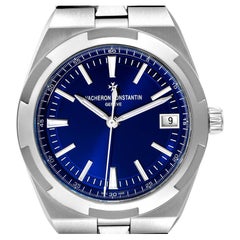 Vacheron Constantin Overseas Blue Dial Steel Mens Watch 4500V Papers