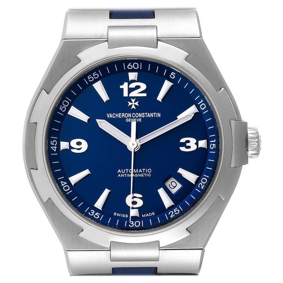 Vacheron Constantin: Stahl-Herrenuhr 47040 mit blauem Zifferblatt von Vacheron Constantin im Angebot