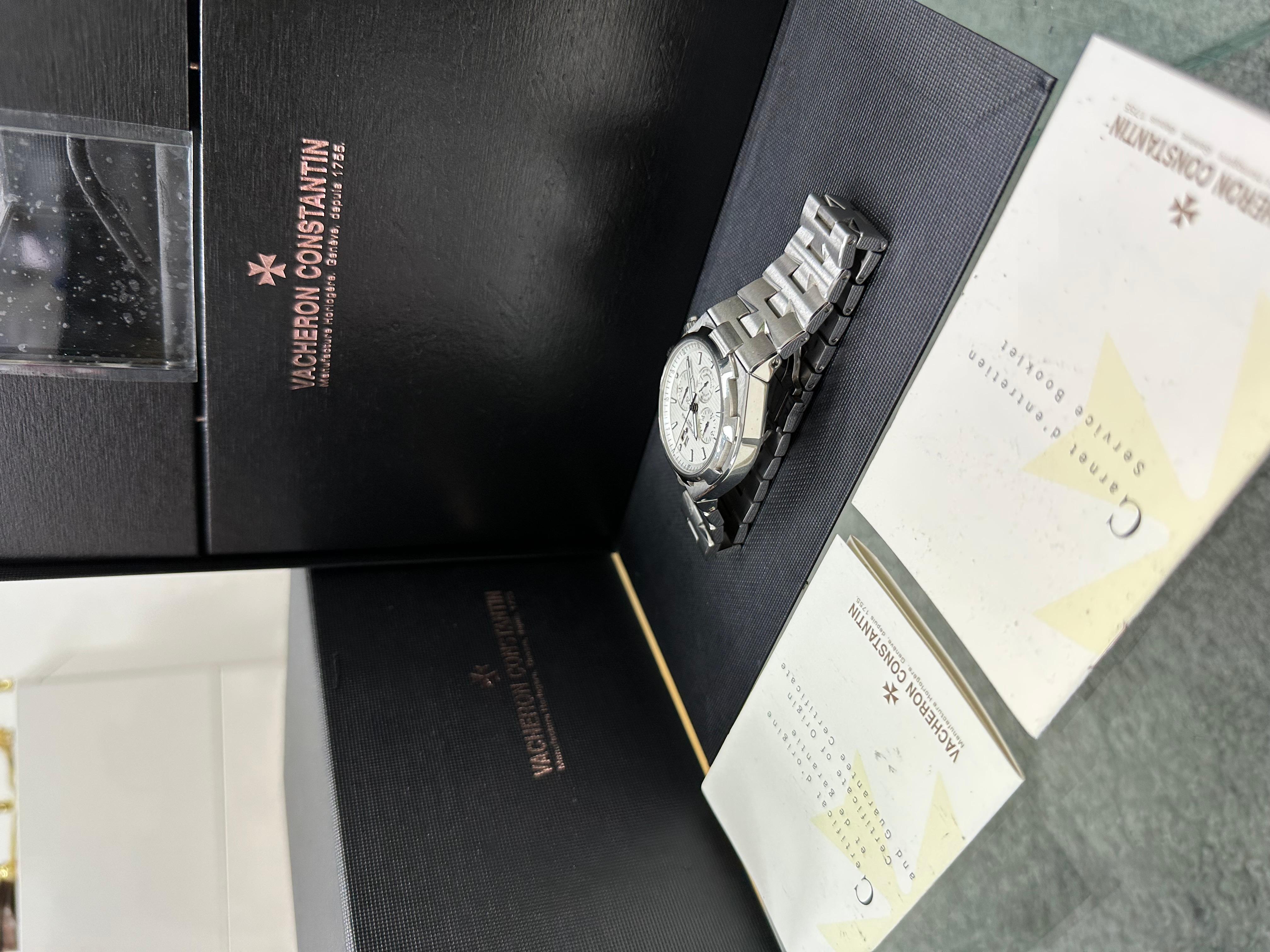 Vacheron Constantin Übersee Chronograph 49150/B01A-9095 Komplettset im Zustand „Hervorragend“ im Angebot in London, GB