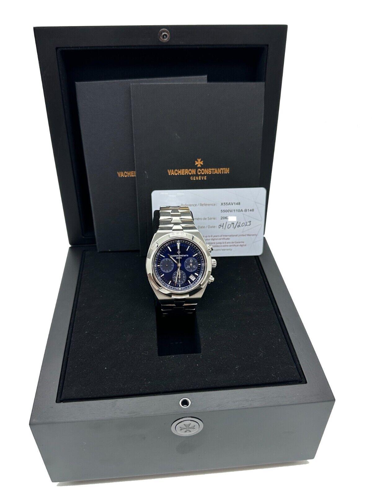 Vacheron Constantin Overseas Chronograph Blue 5500V/110A-B148 Box Paper 1