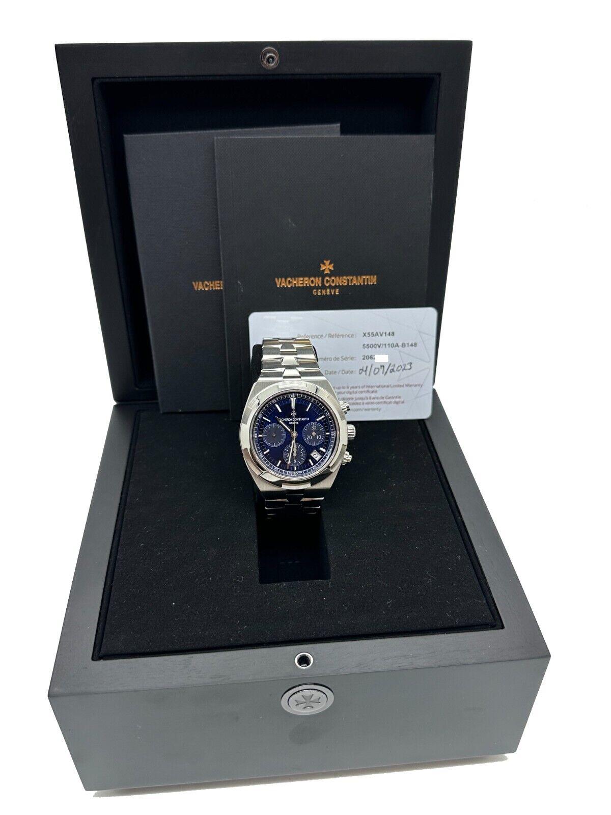 Vacheron Constantin Overseas Chronograph Blue 5500V/110A-B148 Box Paper  1