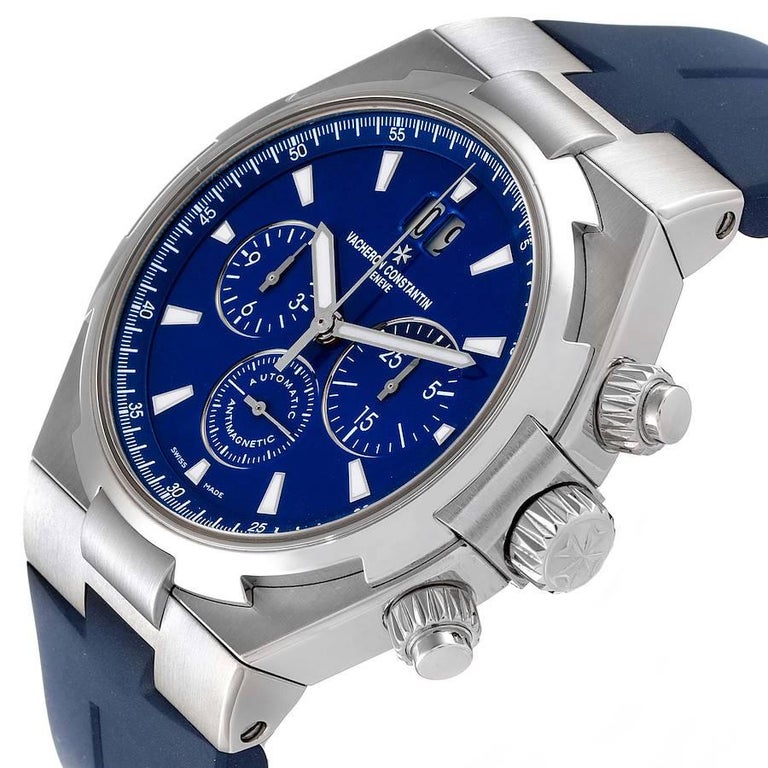 Vacheron Constantin Overseas Chronograph Blue Dial Watch 49150 For Sale at  1stDibs