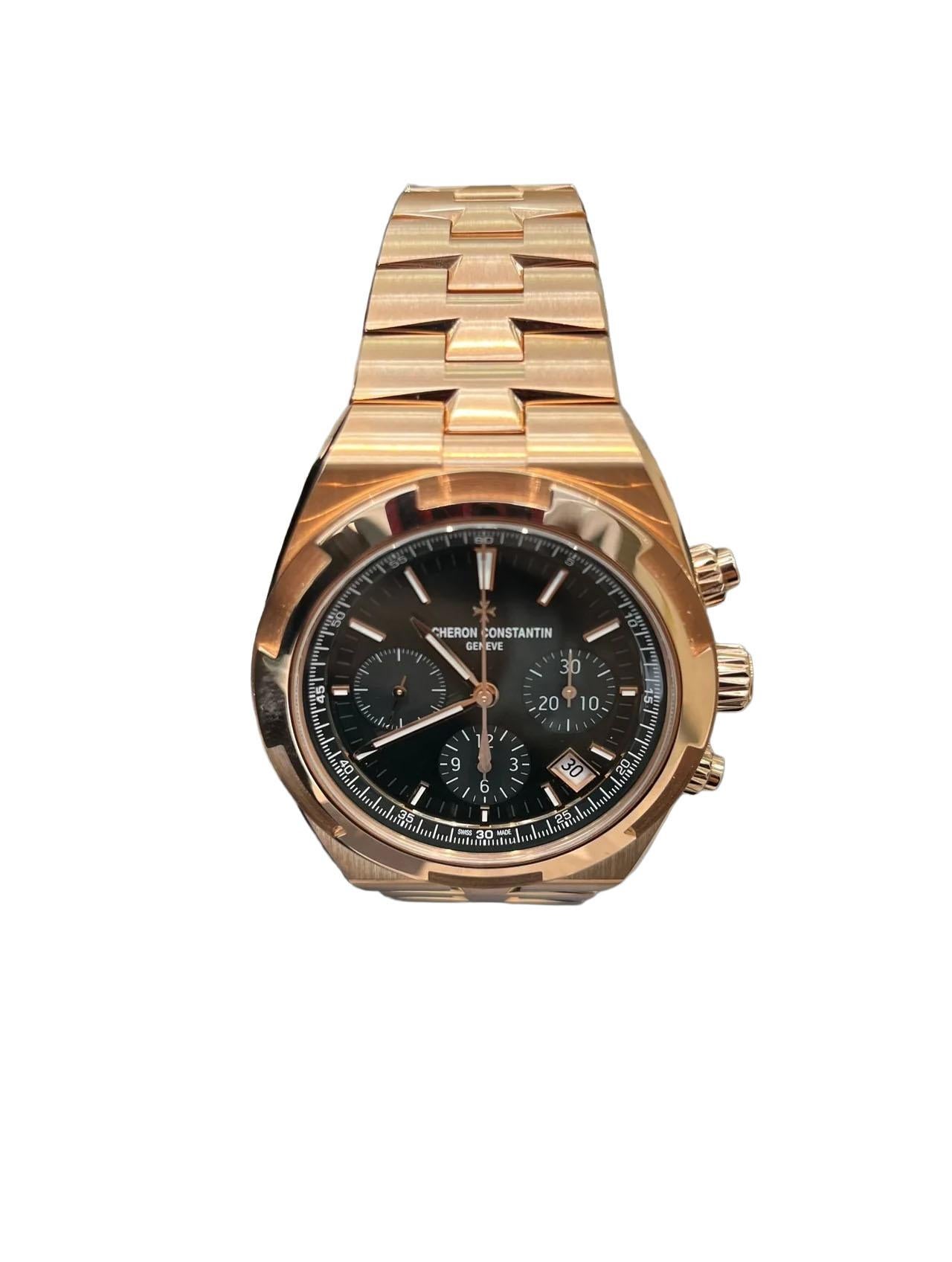Vacheron Constantin Overseas Chronograph Rose Gold Green Dial 5520V/210R-B966 For Sale 3