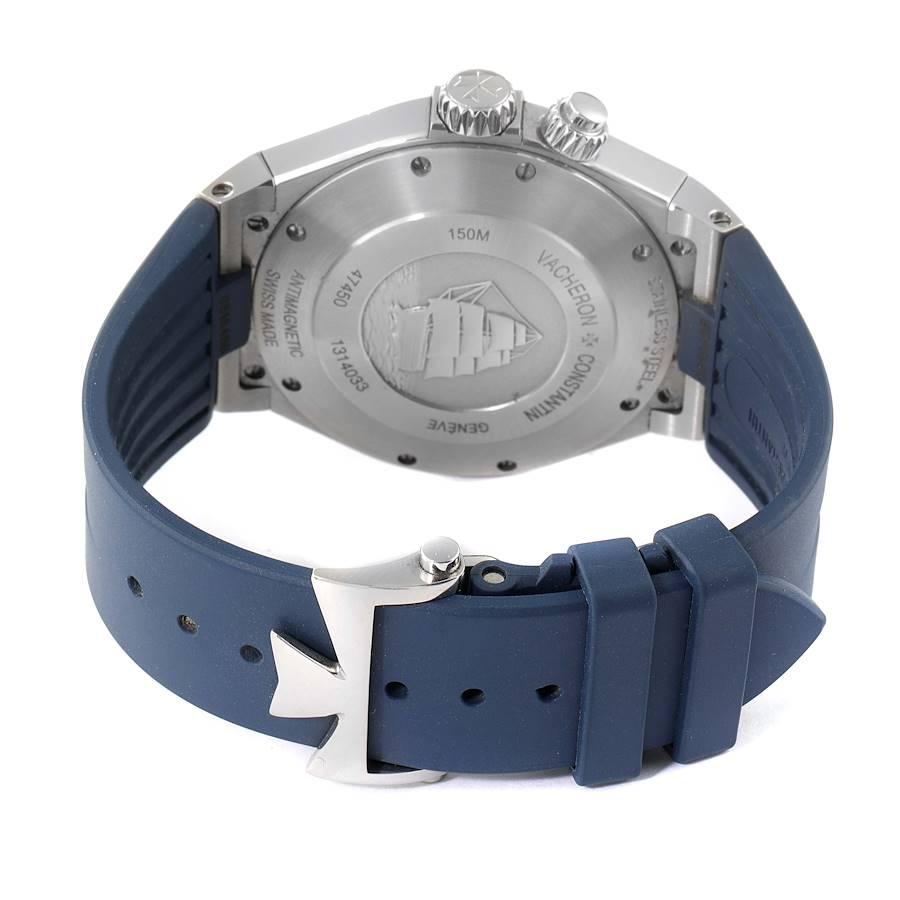 Men's Vacheron Constantin Overseas Dual Time Blue Dial Mens Watch 47450 For Sale