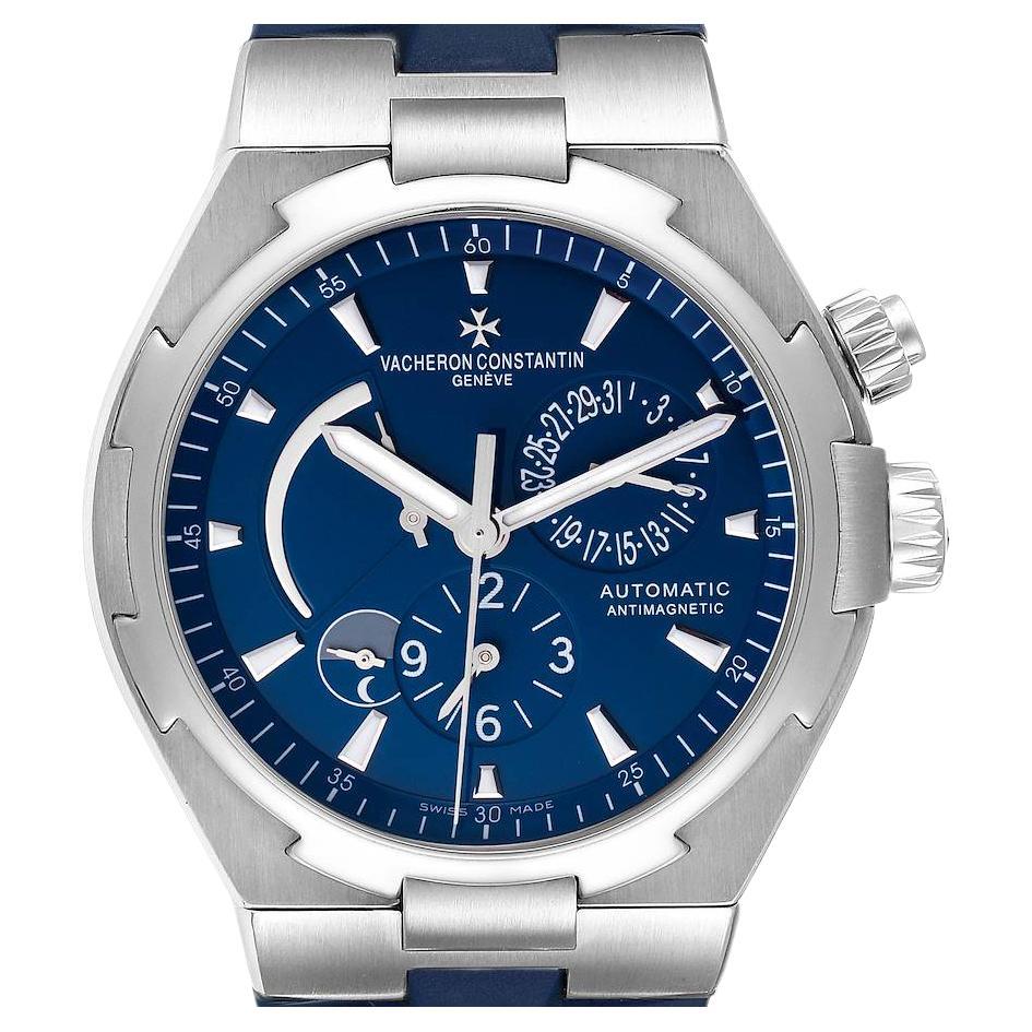 Vacheron Constantin Overseas Dual Time Blue Dial Mens Watch 47450 For Sale