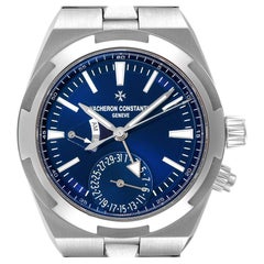 Vacheron Constantin Overseas Dual Time Blue Dial Steel Watch 7900V Box Card