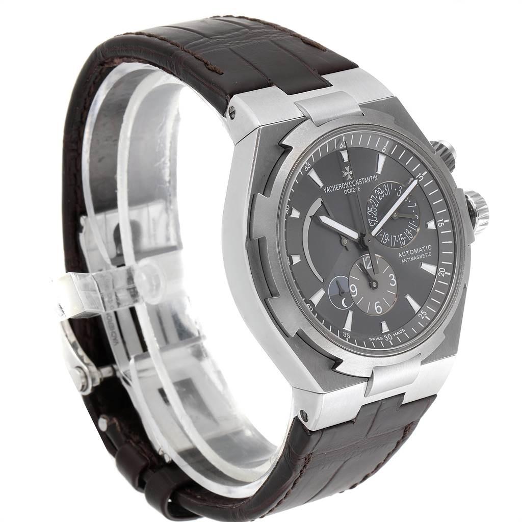 Vacheron Constantin Overseas Dual Time Grey Dial Men's Watch 47450 In Excellent Condition For Sale In Atlanta, GA
