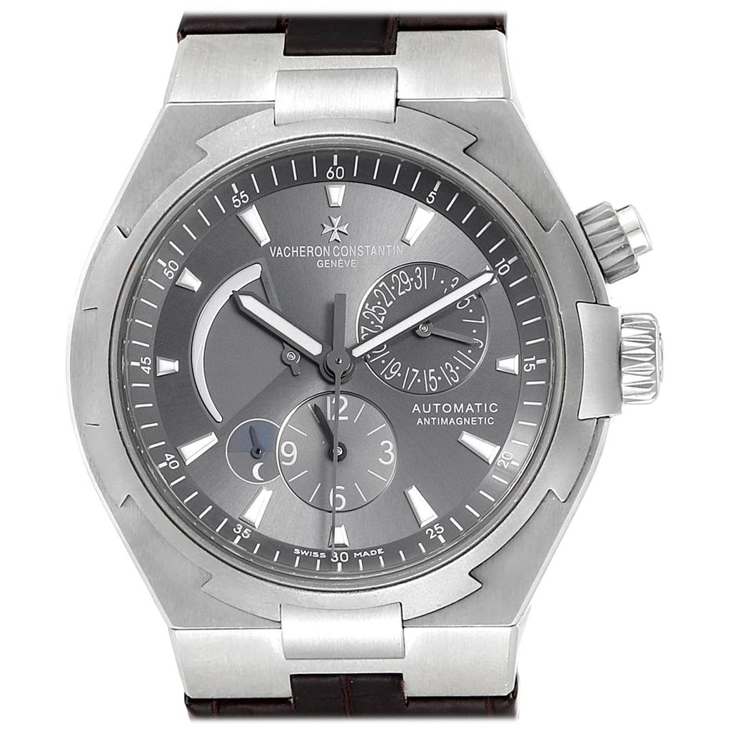 Vacheron Constantin Overseas Dual Time Grey Dial Men's Watch 47450 For Sale