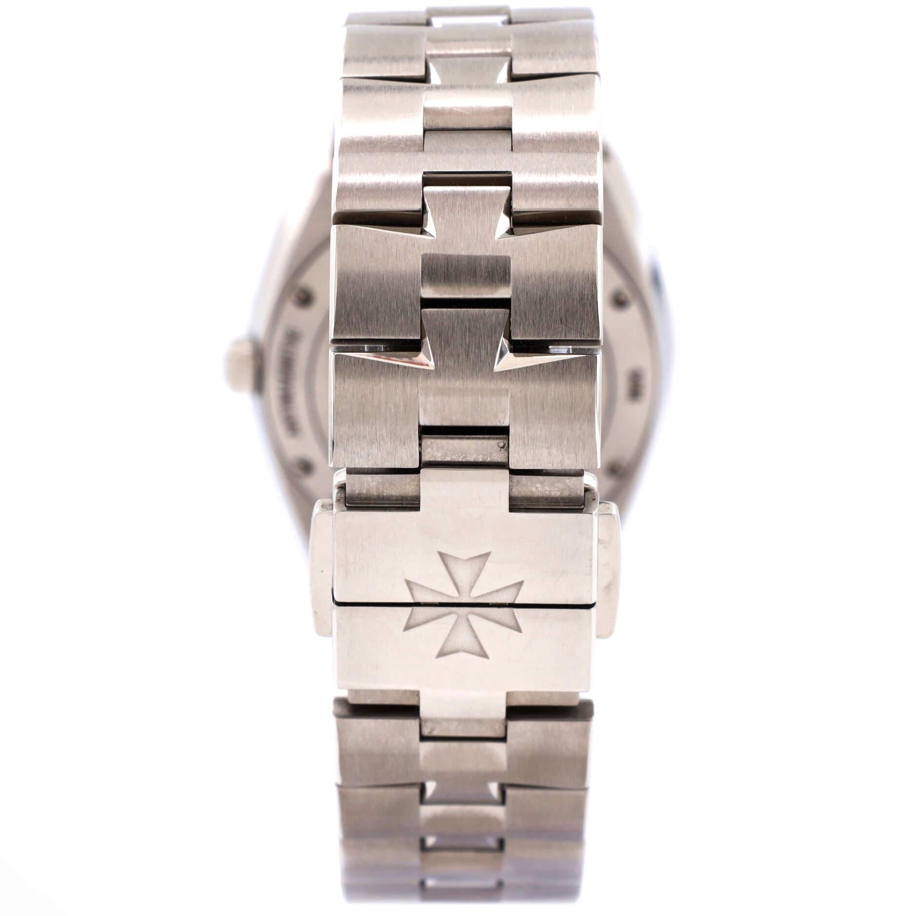 Vacheron Constantin Overseas Quarz-Uhr aus Edelstahl mit Diamant-Lünette 33 1