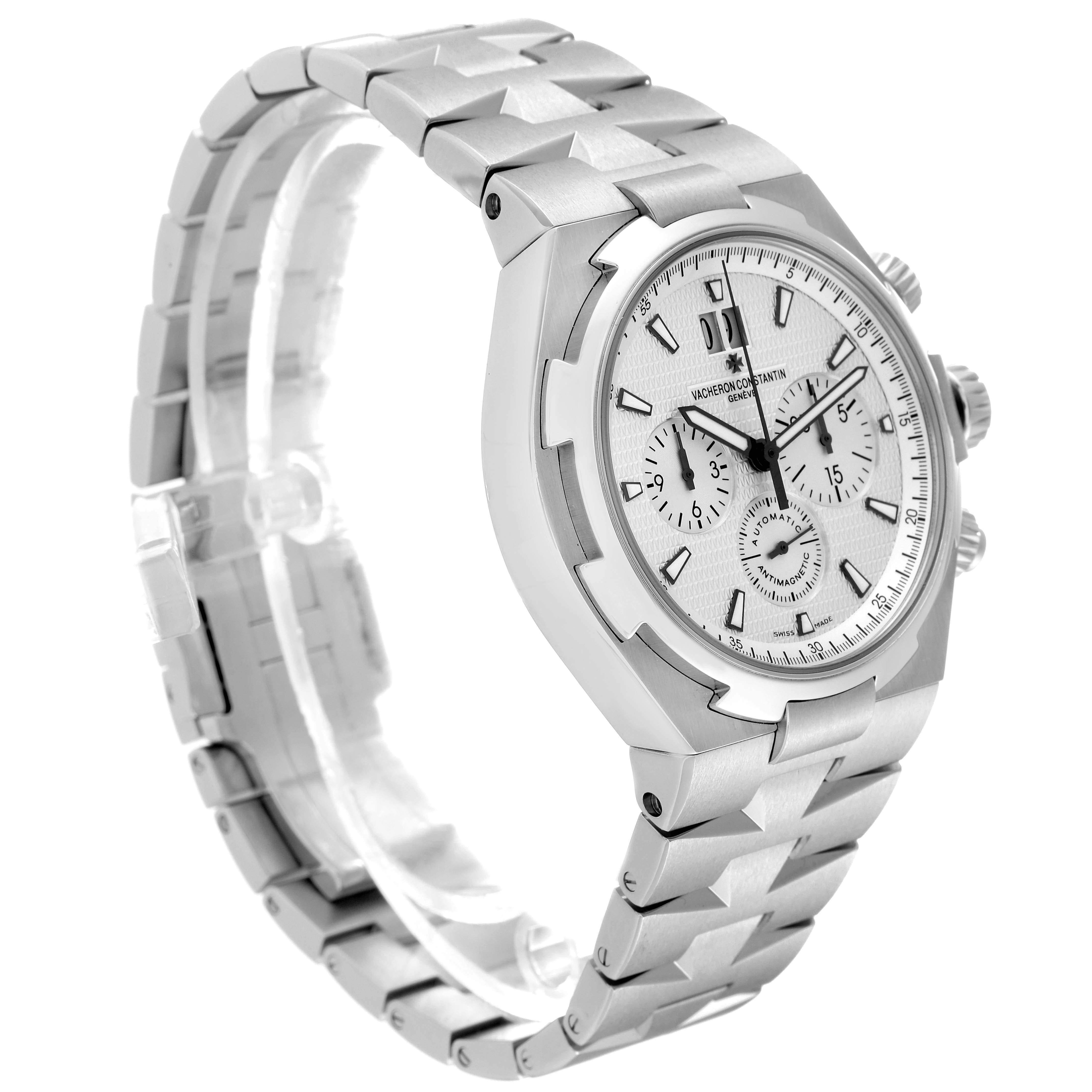 Vacheron Constantin Overseas Silver Dial Chronograph Mens Watch 49150 Papers For Sale 2