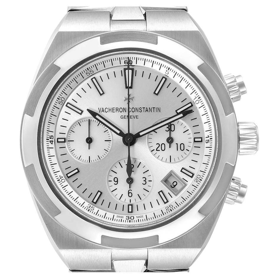 Vacheron Constantin Overseas Silver Dial Chronograph Mens Watch 5500V For Sale