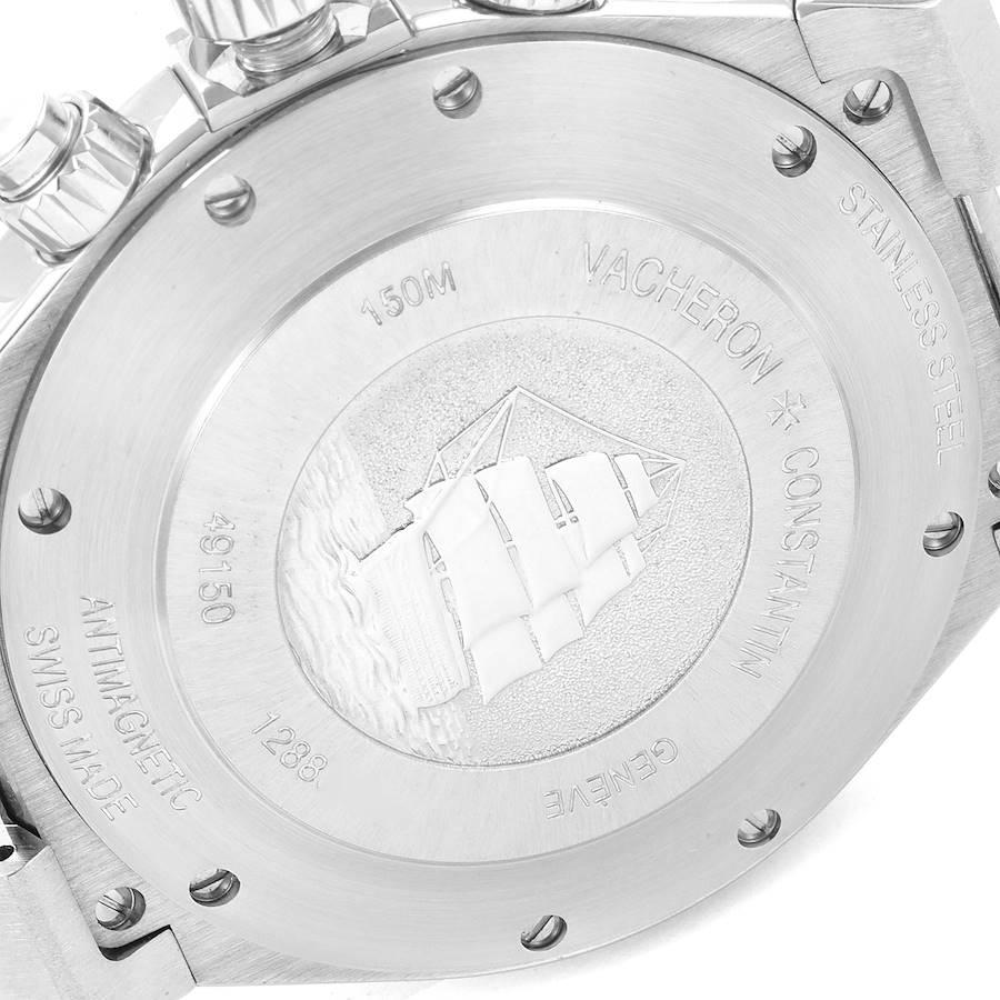 Vacheron Constantin Overseas Steel Chronograph Mens Watch 49150 In Excellent Condition For Sale In Atlanta, GA