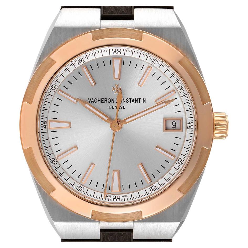Vacheron Constantin Overseas Steel Rose Gold Mens Watch 4500V Papers For Sale