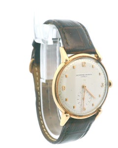 Vacheron Constantin oversize 18K Rose Gold Textured Dial Manual Watch W/Box