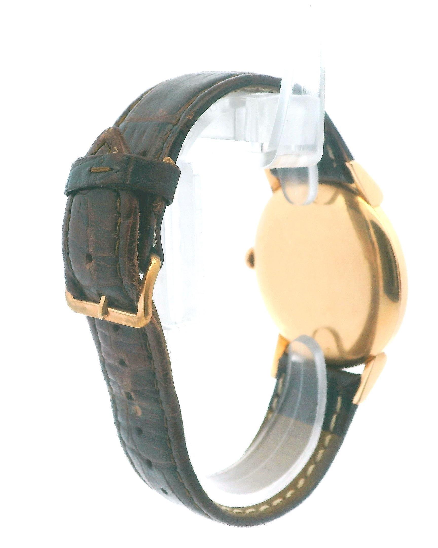 Vacheron Constantin oversize 18K Rose Gold Textured Dial Manual Watch W/Box For Sale 1