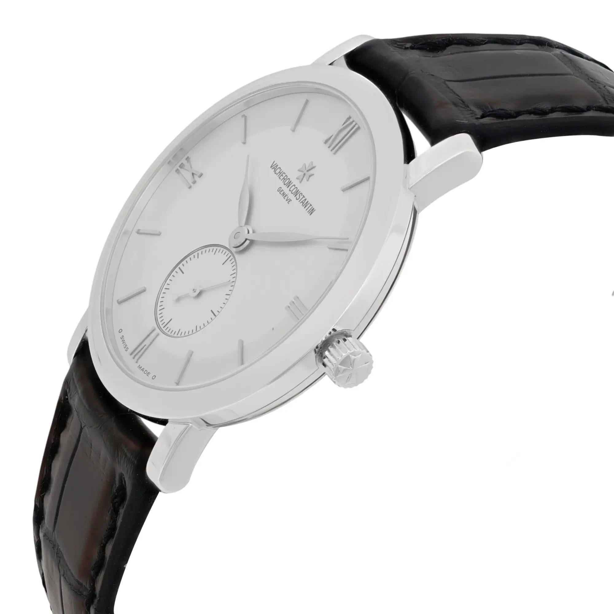 Vacheron Constantin Patrimony 18k Gold Silver Dial Hand Wind 81160/000G-9062 Bon état - En vente à New York, NY