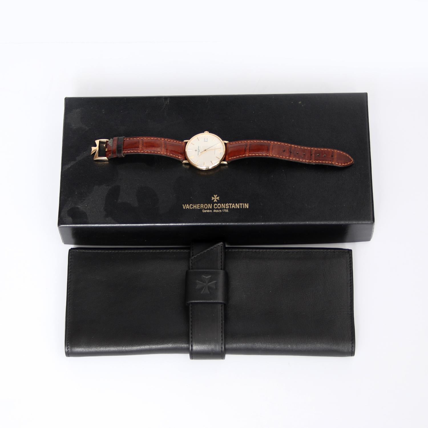 Vacheron Constantin Patrimony 18 Karat Yellow Gold Ref 42002 In Excellent Condition In Dallas, TX
