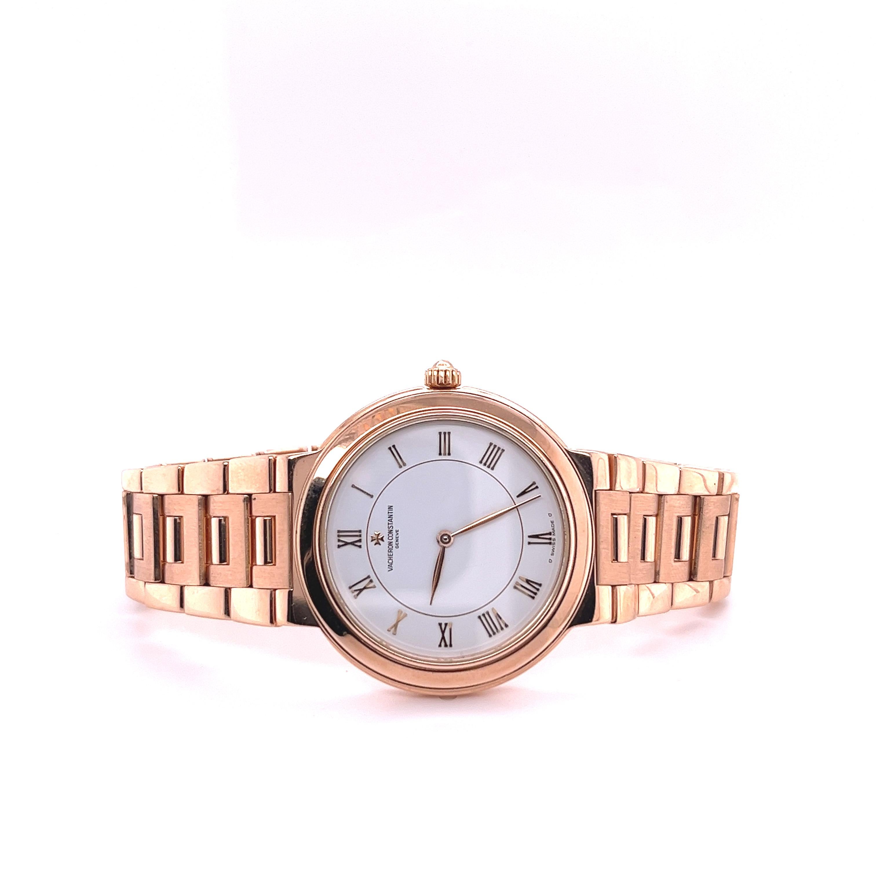 Vacheron Constantin Patrimony Ultra Thin in 18K Rose Gold 670852 In Excellent Condition For Sale In Miami, FL