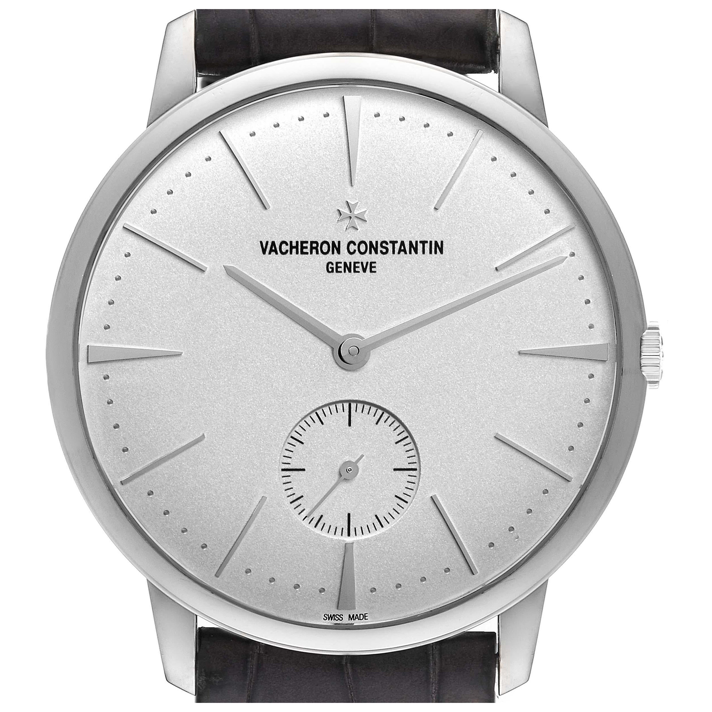 Vacheron Constantin Patrimony 42 mm White Gold Mens Watch 1110U Box Papers