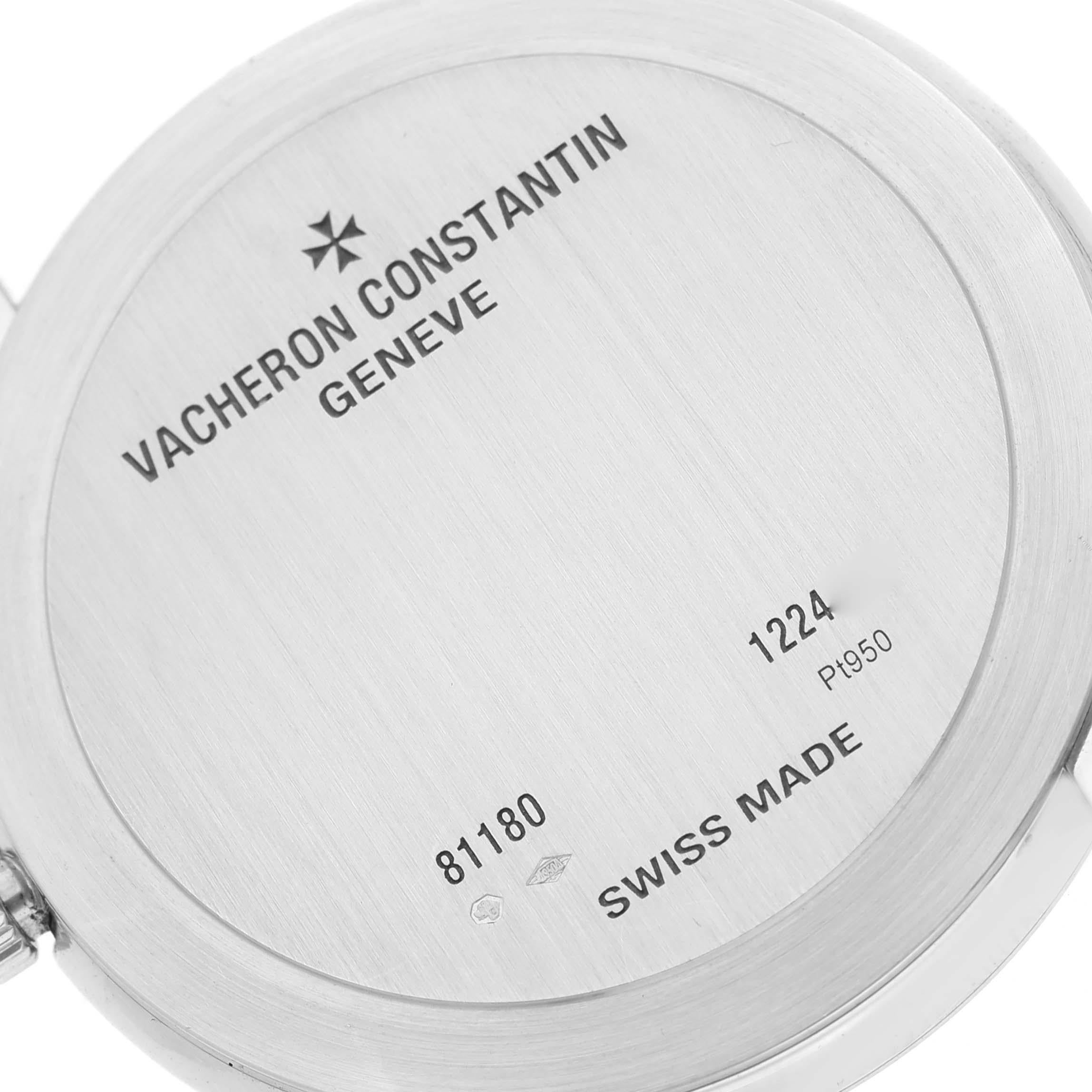Vacheron Constantin Patrimony Grand Taille Grey Dial Platinum Mens Watch 81180 2