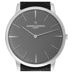 Vacheron Constantin Patrimony Grand Taille Grey Dial Platinum Mens Watch 81180
