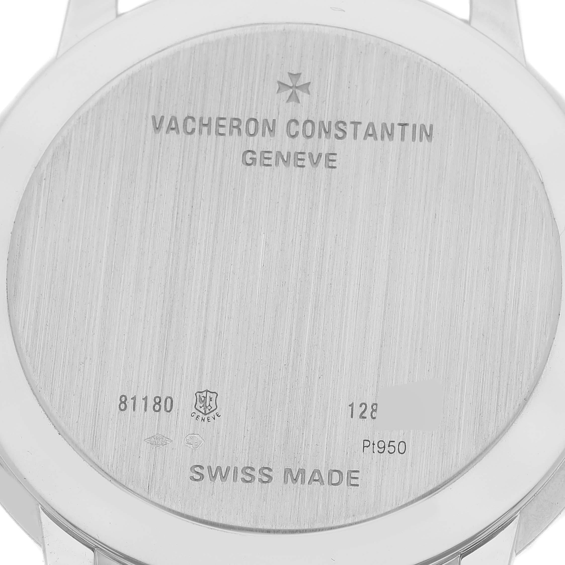Vacheron Constantin Patrimony Grand Taille Grey Dial Platinum Watch 81180 Papers 1