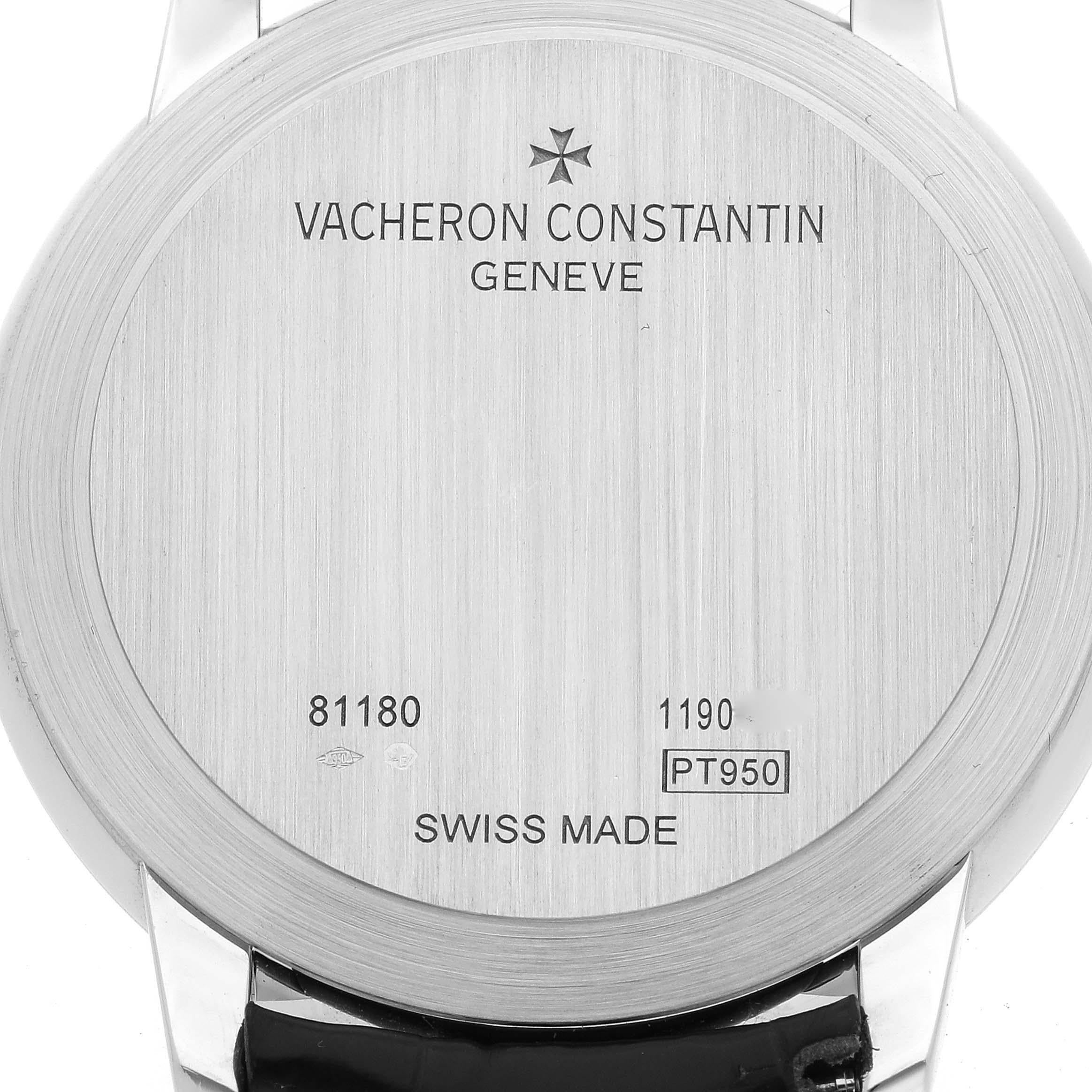 Vacheron Constantin Patrimony Grand Taille Platinum Mens Watch 81180 Papers For Sale 2