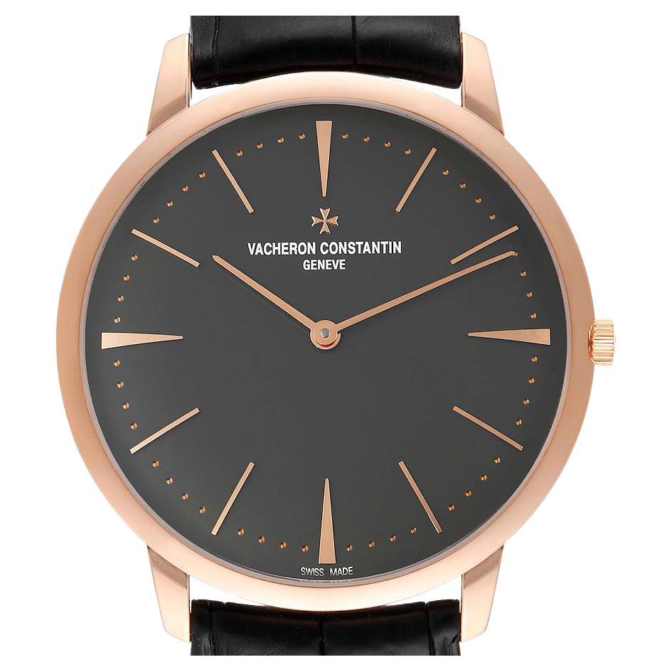 Vacheron Constantin Patrimony Grand Taille Rose Gold Watch 81180 Box Papers For Sale
