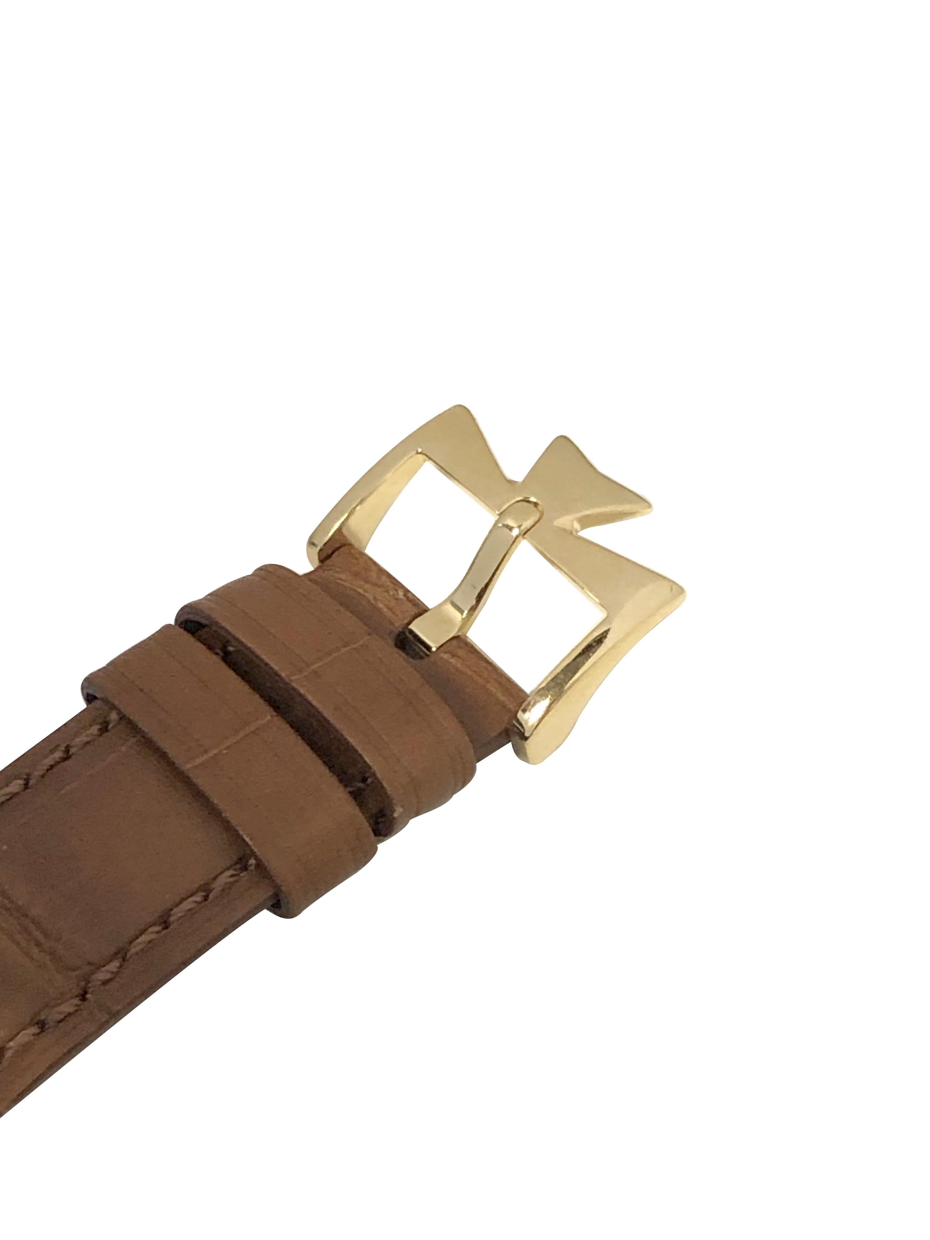 Vacheron Constantin Montre-bracelet Patrimony automatique à réserve de marche en or jaune en vente 3