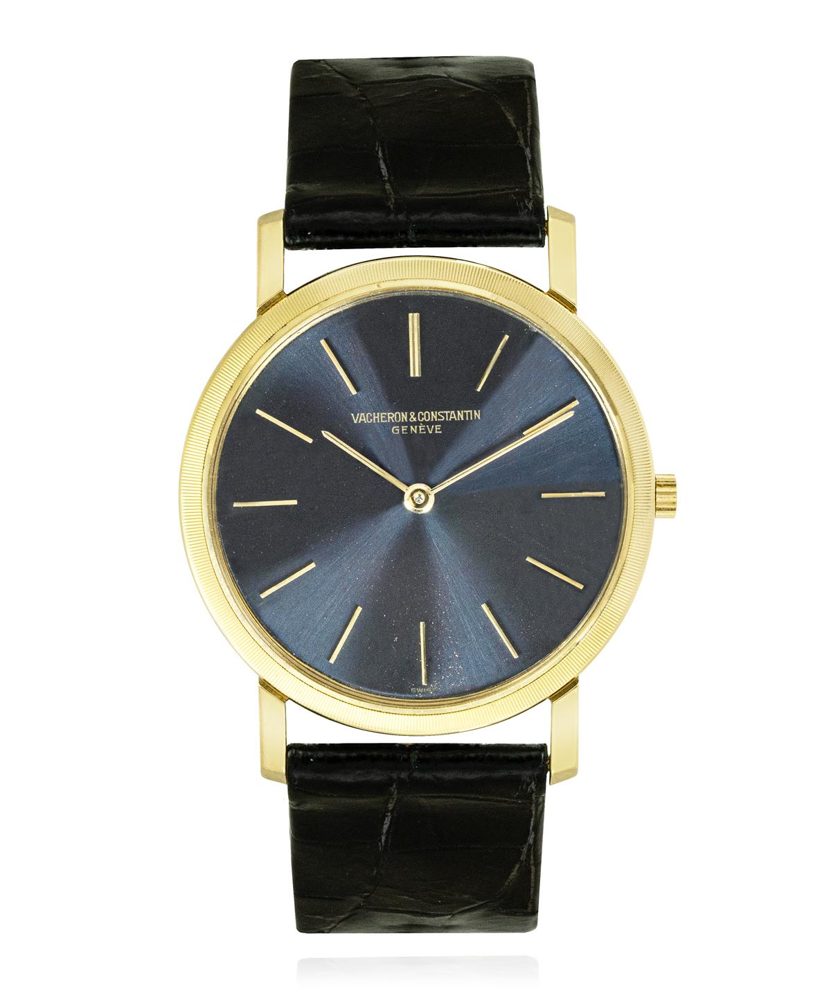 Vacheron 
Constantin Patrimony Ultra Thin Blue Sunburst Dial 6351 en vente