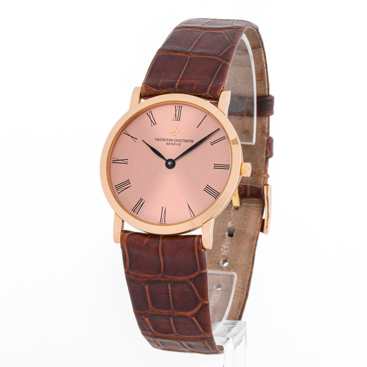 Vacheron Constantin Patrimony  Ultra thin model with Rose Gold case and leather bracelet 32mm