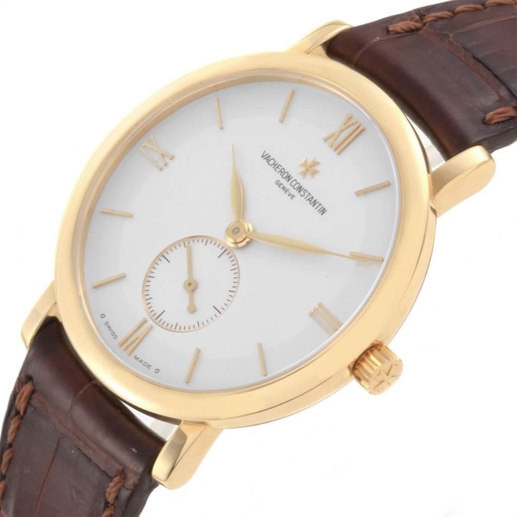 Vacheron Constantin Patrimony Yellow Gold Silver Dial Men's Watch 81160 In Excellent Condition In Atlanta, GA